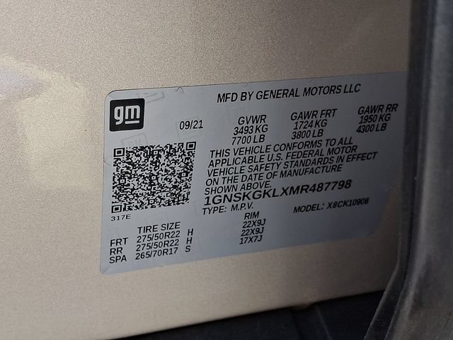 Certified 2021 Chevrolet Suburban High Country AWD/4WD image 30