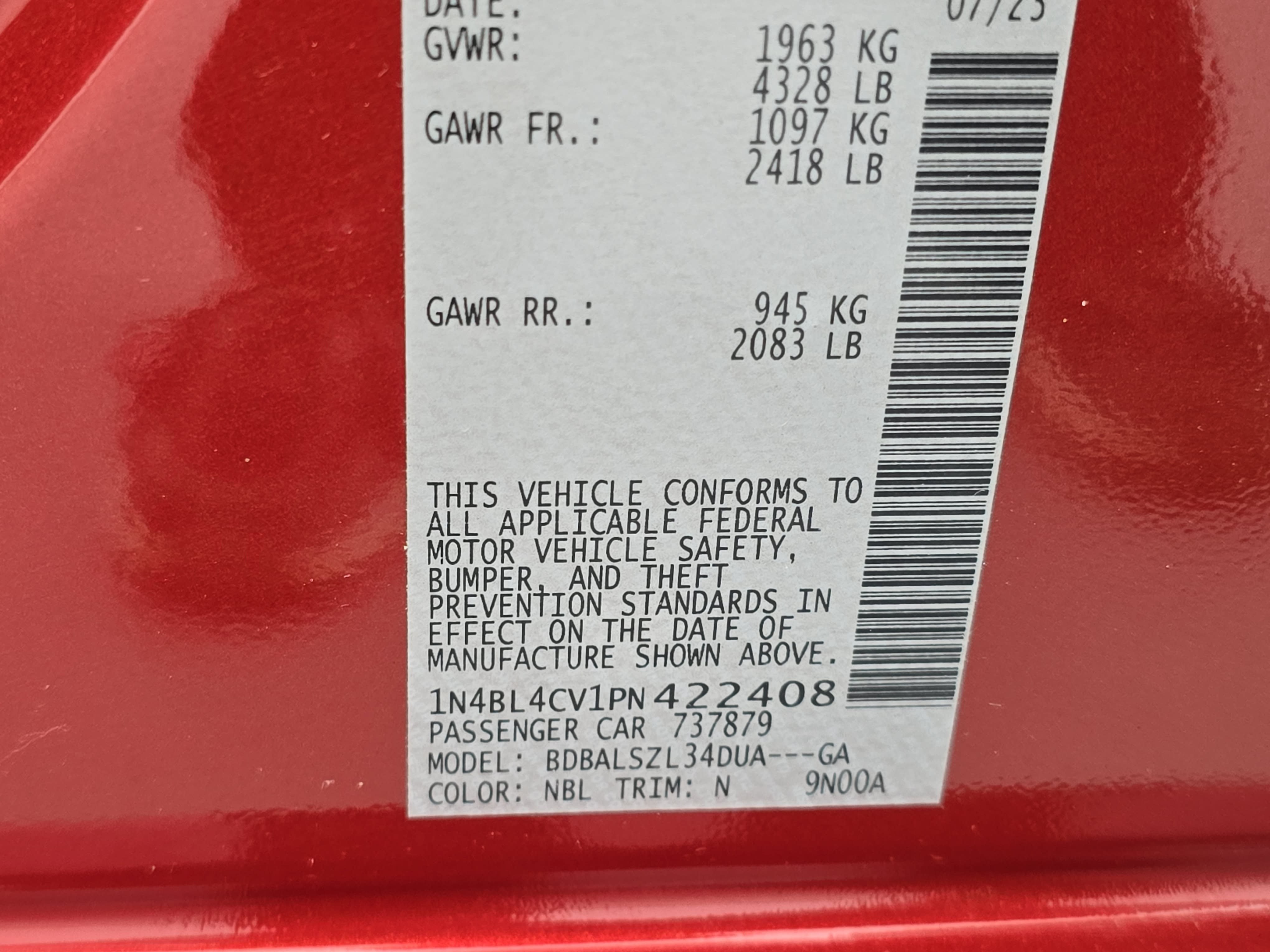 Certified 2023 Nissan Altima 2.5 SR FWD image 33
