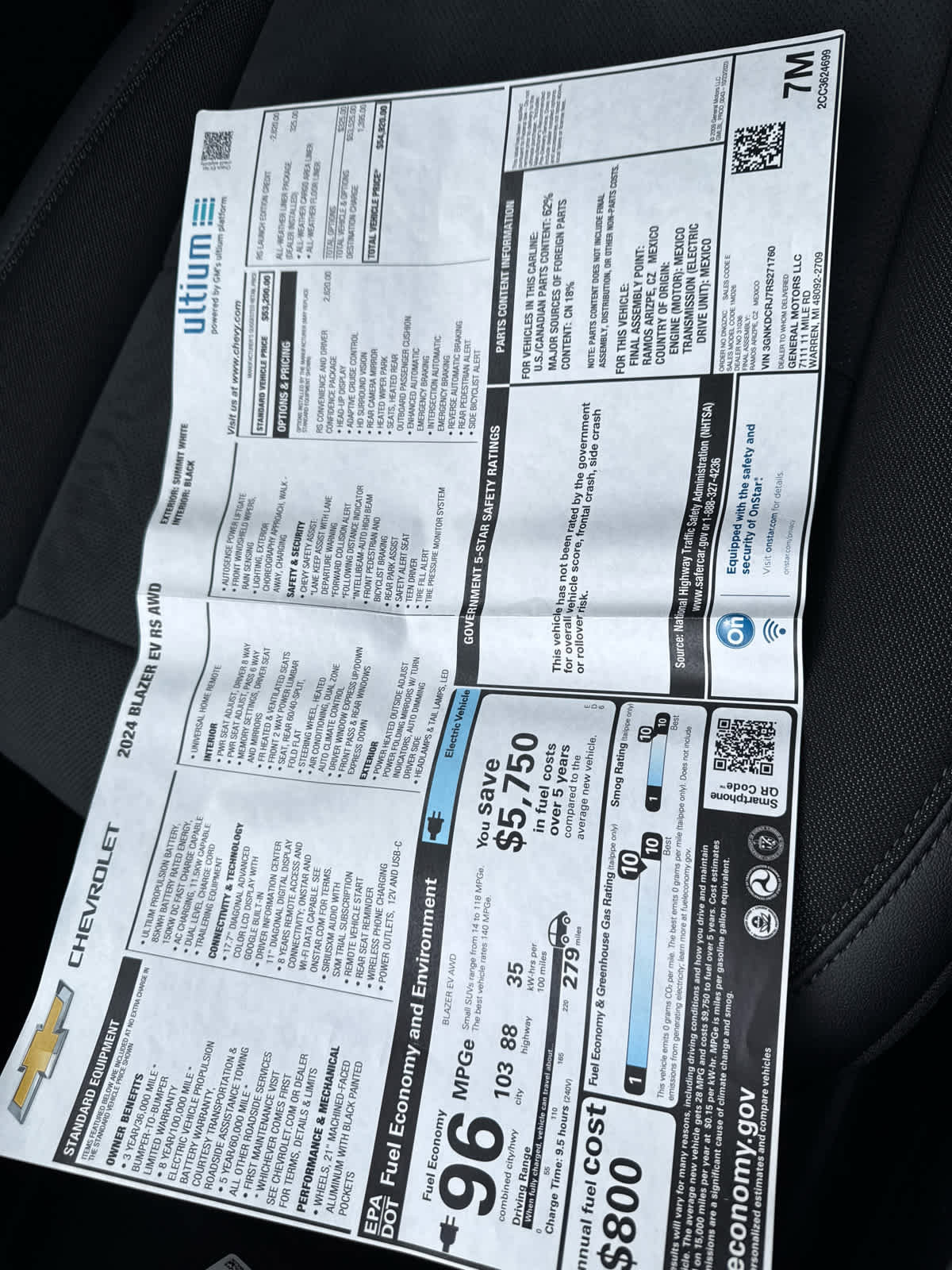 Used 2024 Chevrolet Blazer EV RS image 27