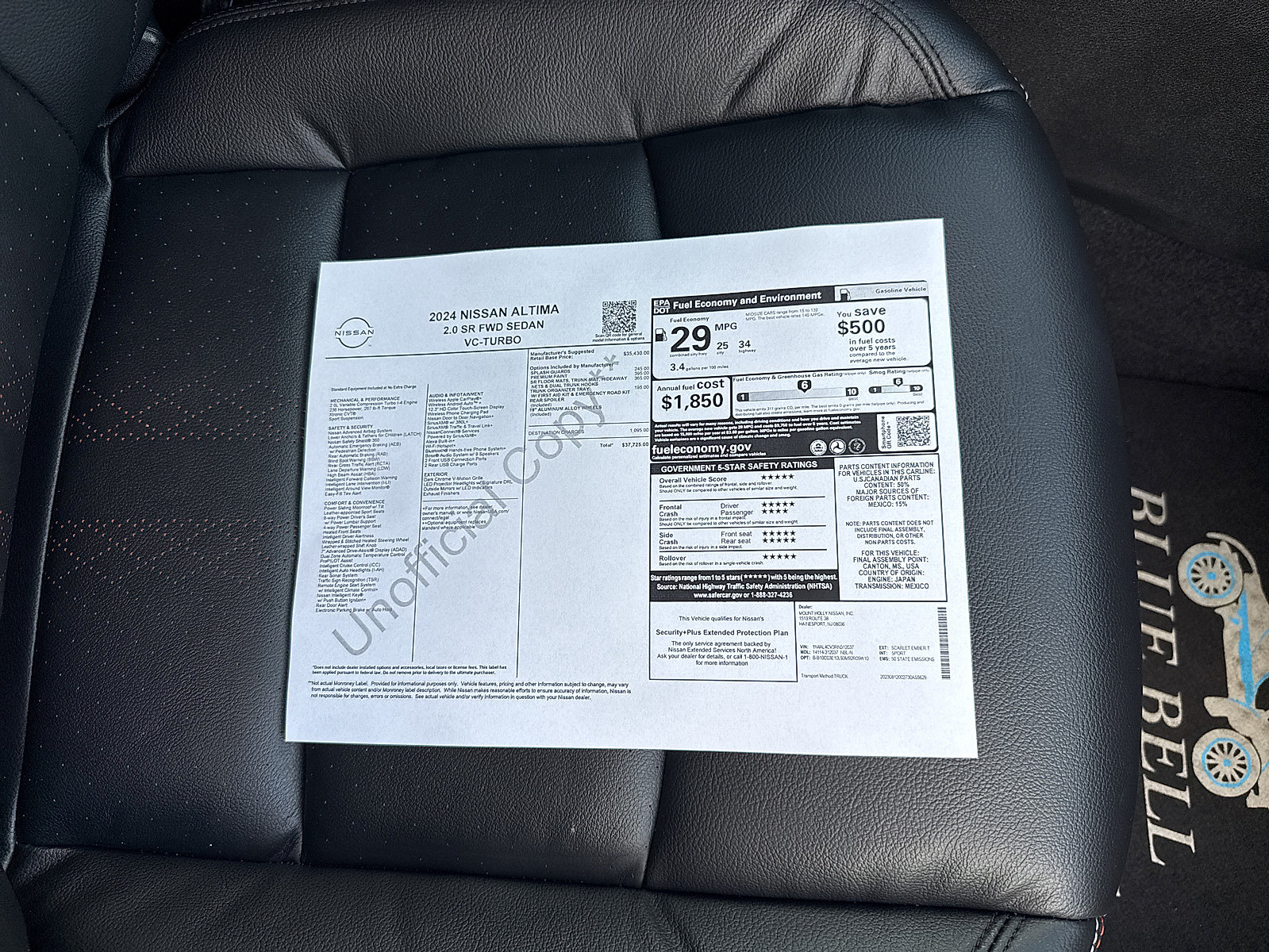 Used 2024 Nissan Altima 2.0 SR FWD image 63