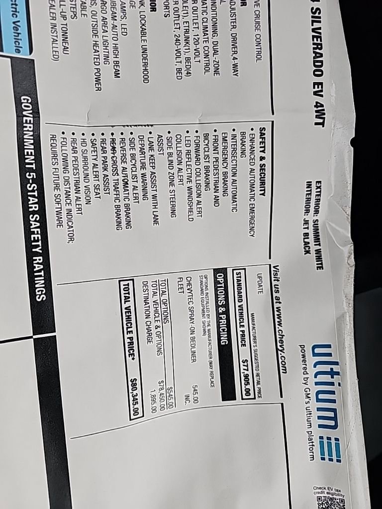 Used 2024 Chevrolet Silverado EV W/T image 20