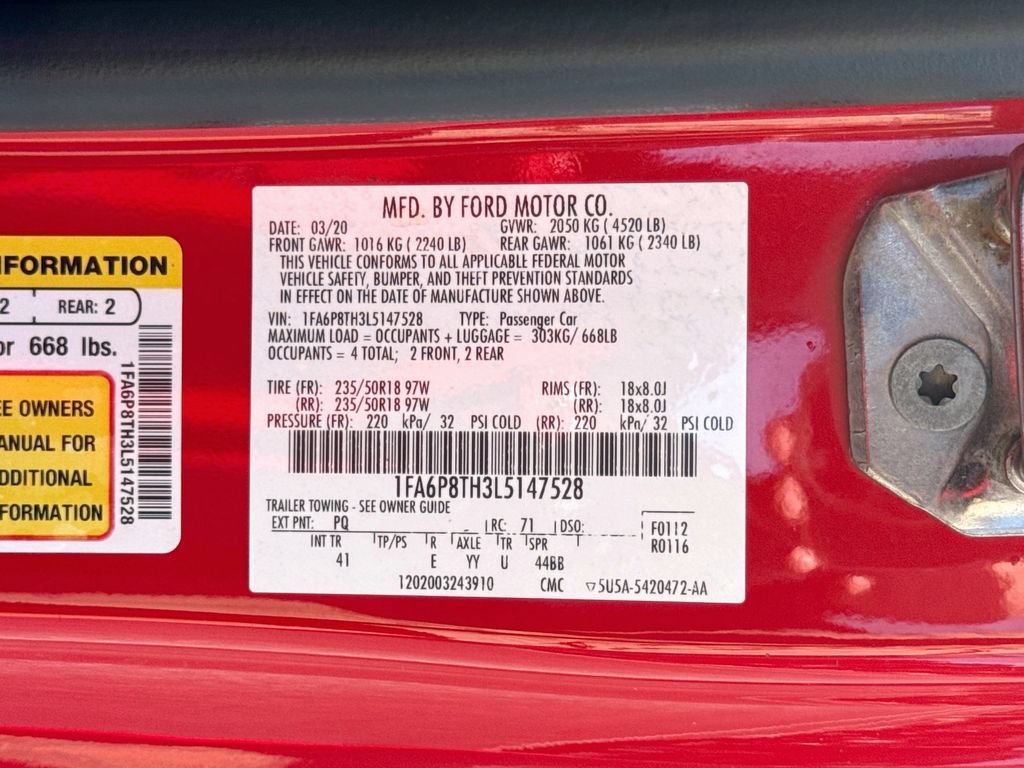 Used 2020 Ford Mustang Premium RWD image 32