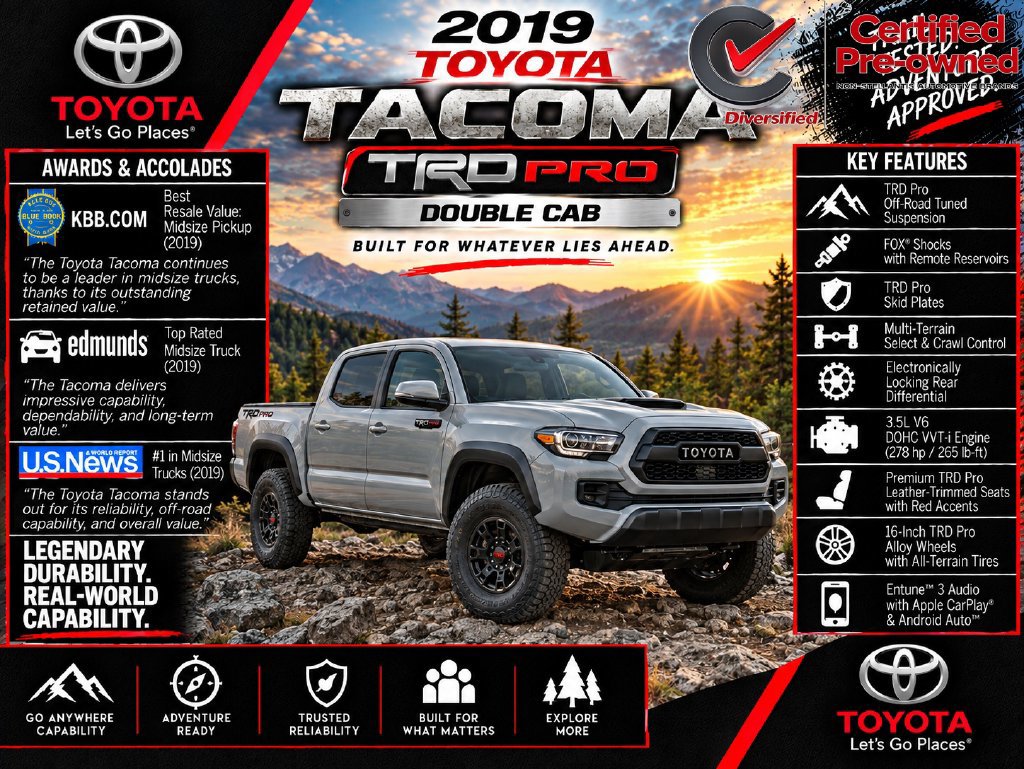 Used 2019 Toyota Tacoma TRD Pro AWD/4WD image 2