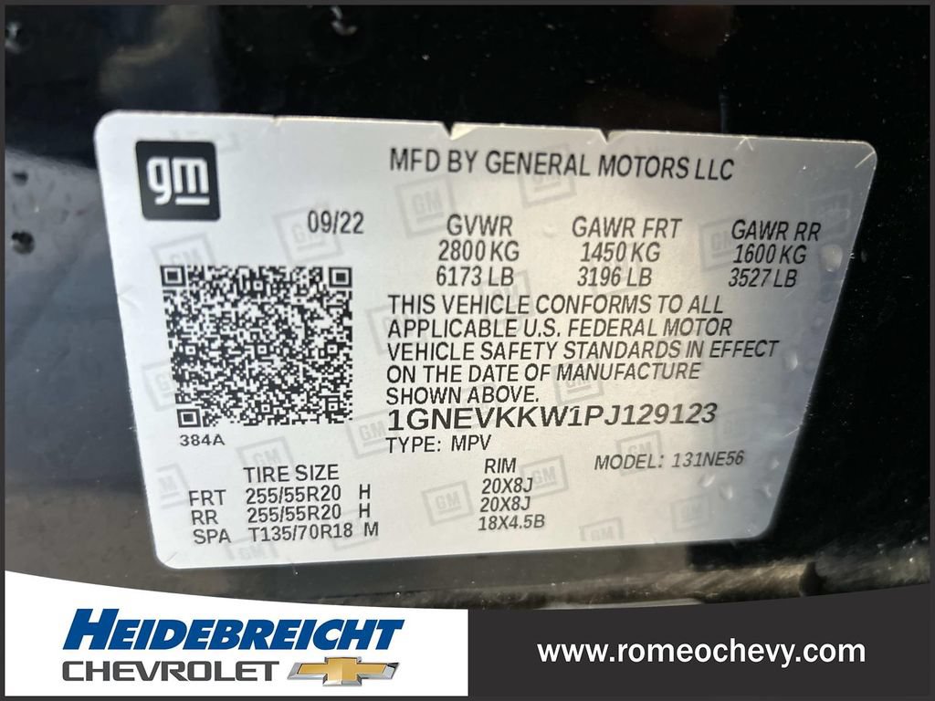 Used 2023 Chevrolet Traverse Premier w/ LPO, Floor Liner Package AWD/4WD image 8