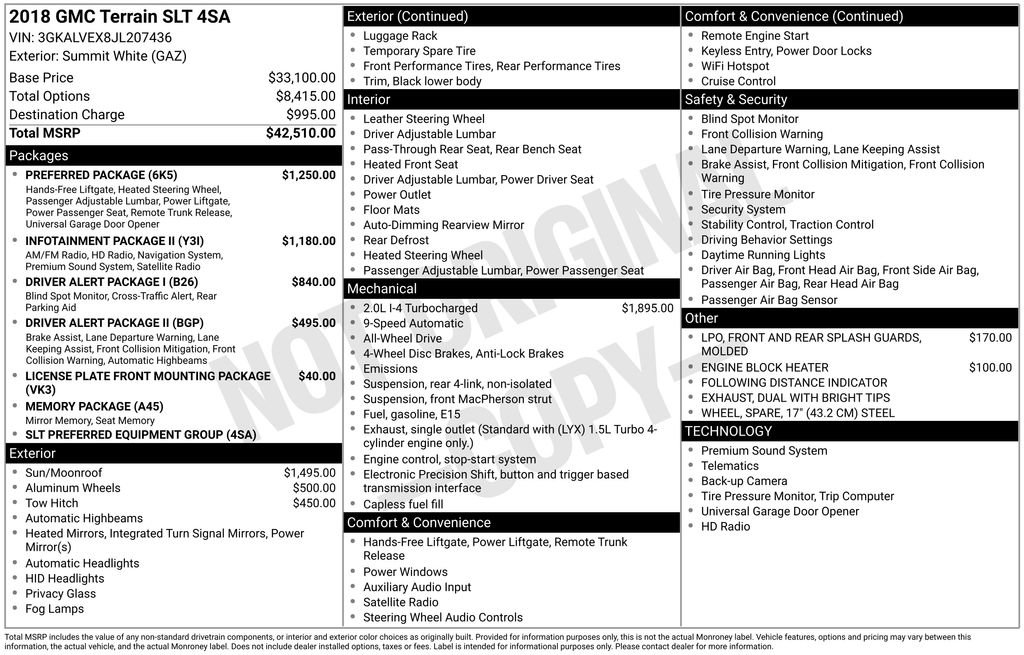 Used 2018 GMC Terrain SLT w/ Preferred Package image 17