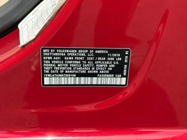 Used 2019 Volkswagen Passat 2.0T Wolfsburg FWD image 29