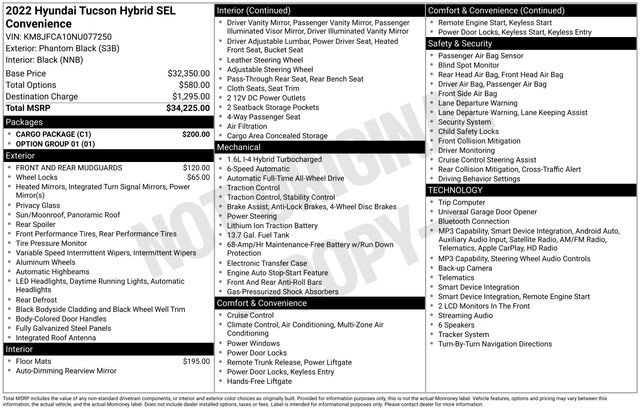 Used 2022 Hyundai Tucson SEL w/ Cargo Package AWD/4WD image 38