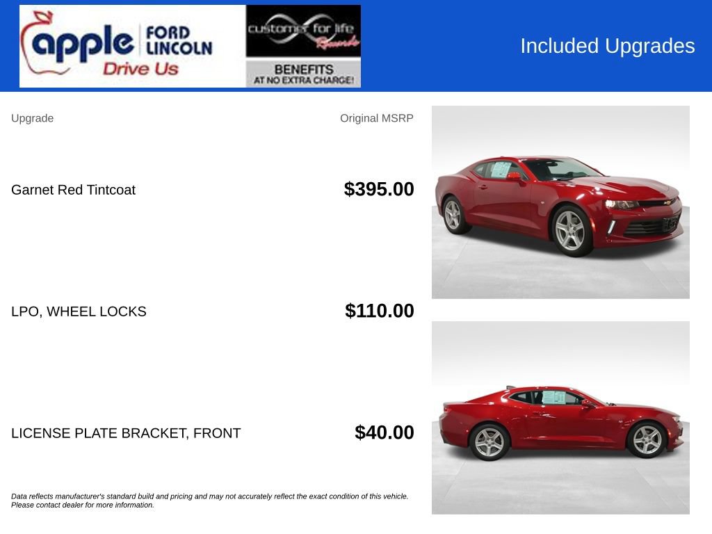 Used 2017 Chevrolet Camaro LT RWD image 4
