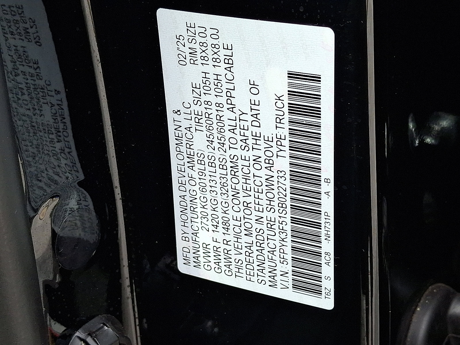 Used 2025 Honda Ridgeline RTL image 27