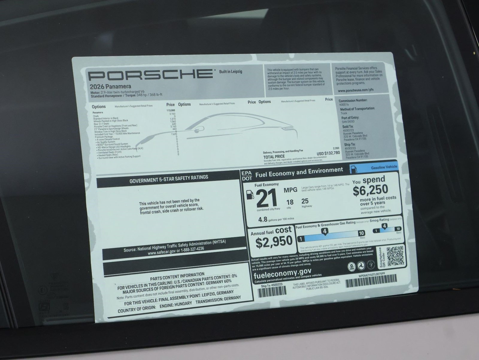 New 2026 Porsche Panamera RWD image 25