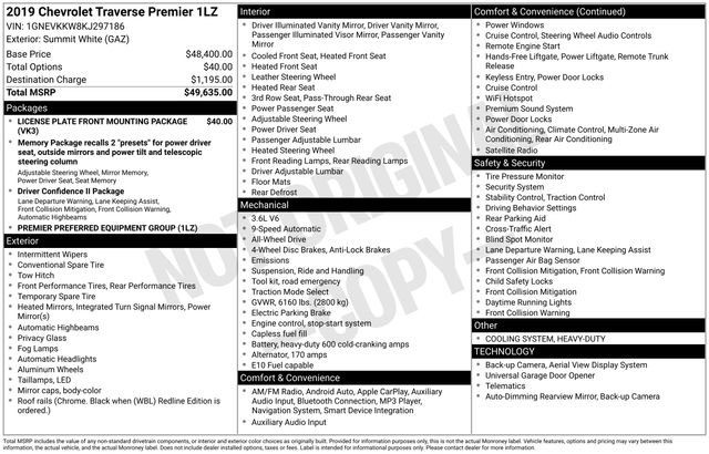Used 2019 Chevrolet Traverse Premier image 30