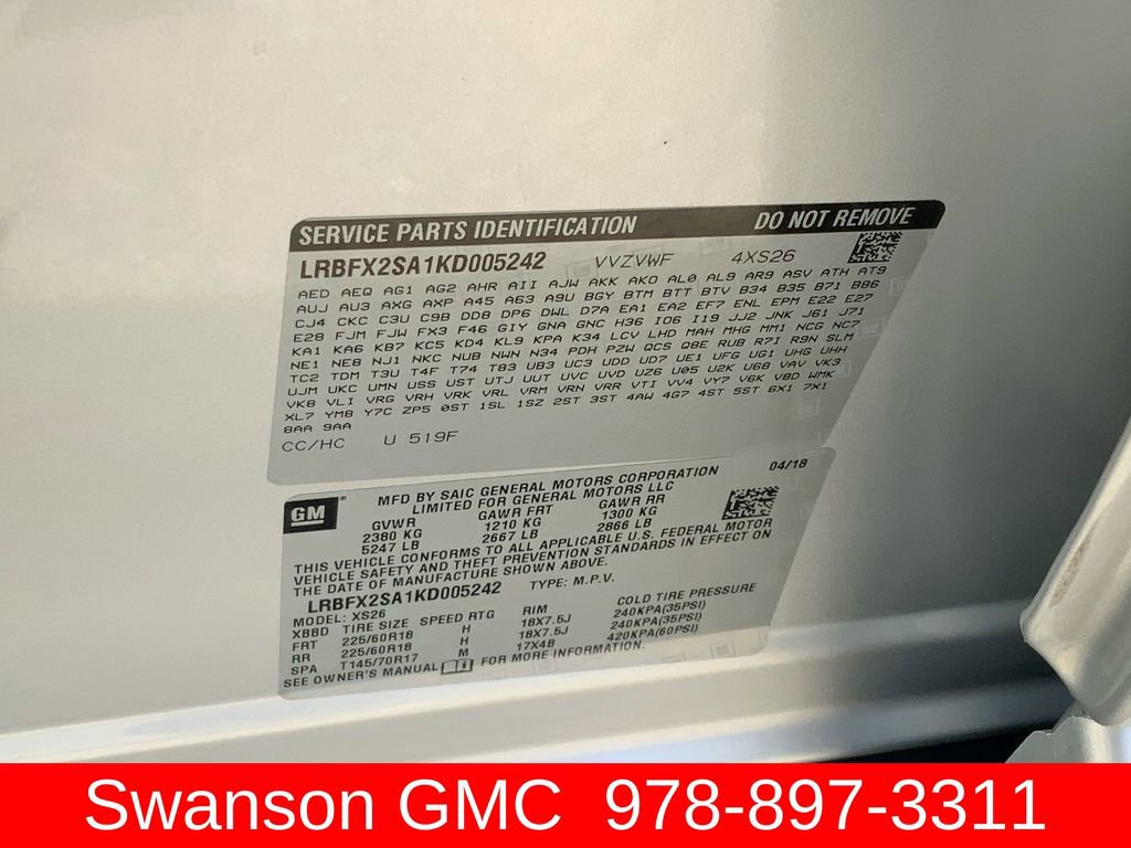 Certified 2019 Buick Envision Essence image 35