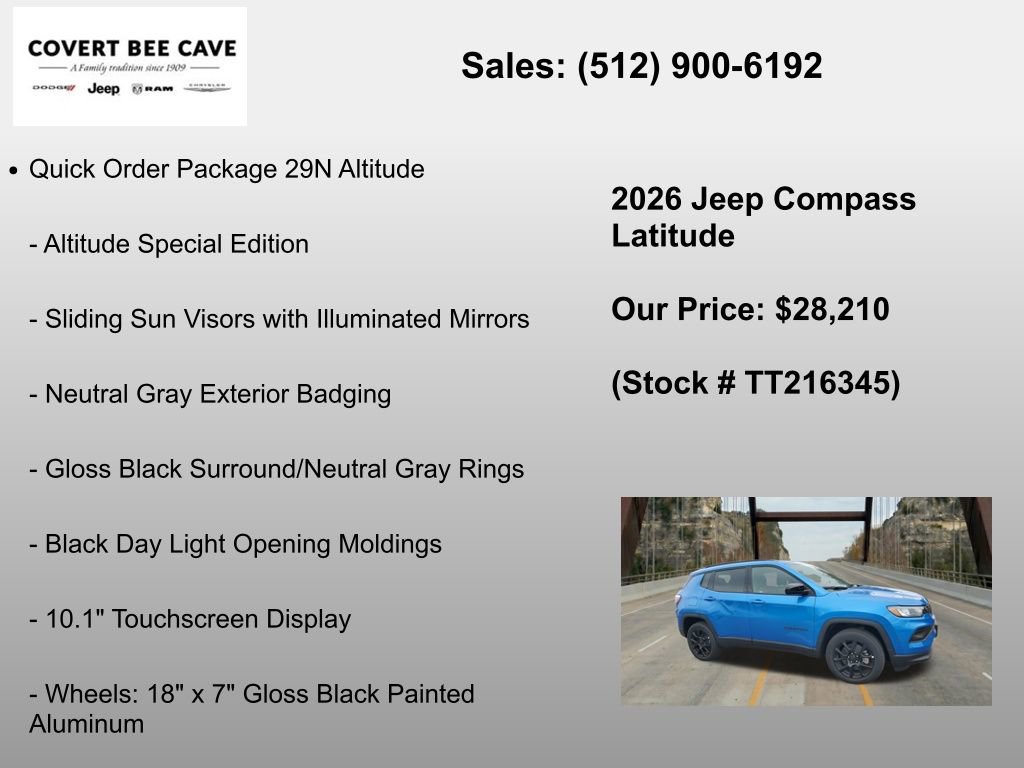 New 2026 Jeep Compass Latitude AWD/4WD image 6