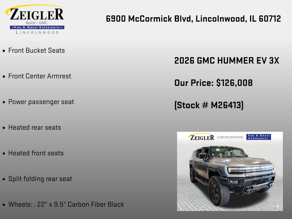 New 2026 GMC Hummer EV 3X w/ Carbon Fiber Edition Package AWD/4WD image 30