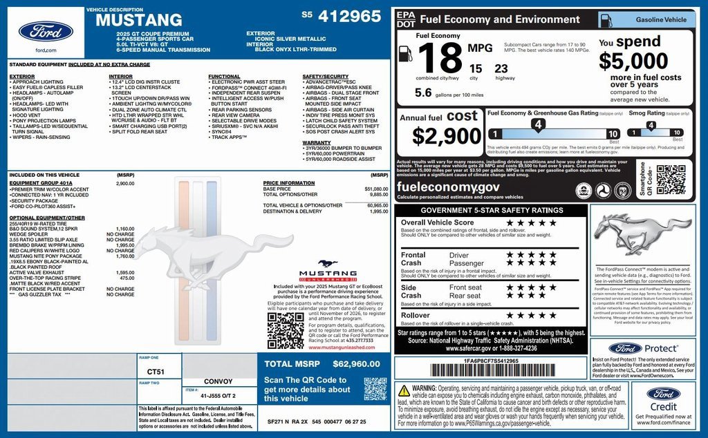 New 2025 Ford Mustang GT Premium image 6