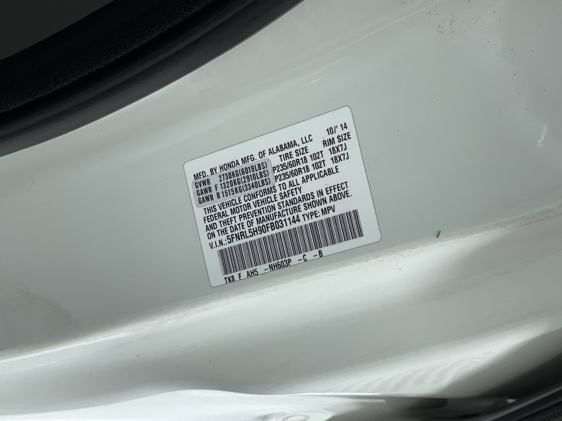 Used 2015 Honda Odyssey Touring Elite image 11