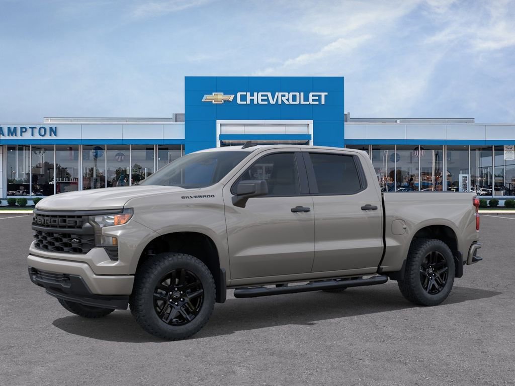 New 2026 Chevrolet Silverado 1500 Custom w/ Turbomax Blackout Package RWD image 2