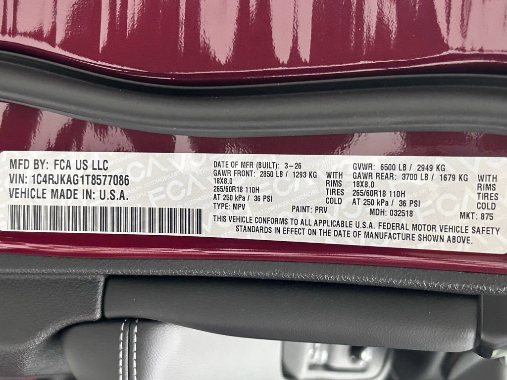 New 2026 Jeep Grand Cherokee L 4WD image 25