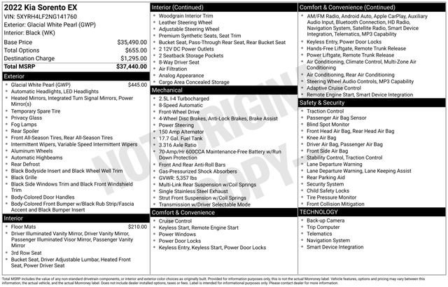 Used 2022 Kia Sorento EX image 4