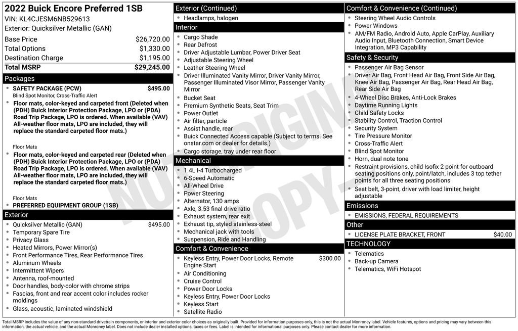 Used 2022 Buick Encore Preferred w/ Safety Package image 24