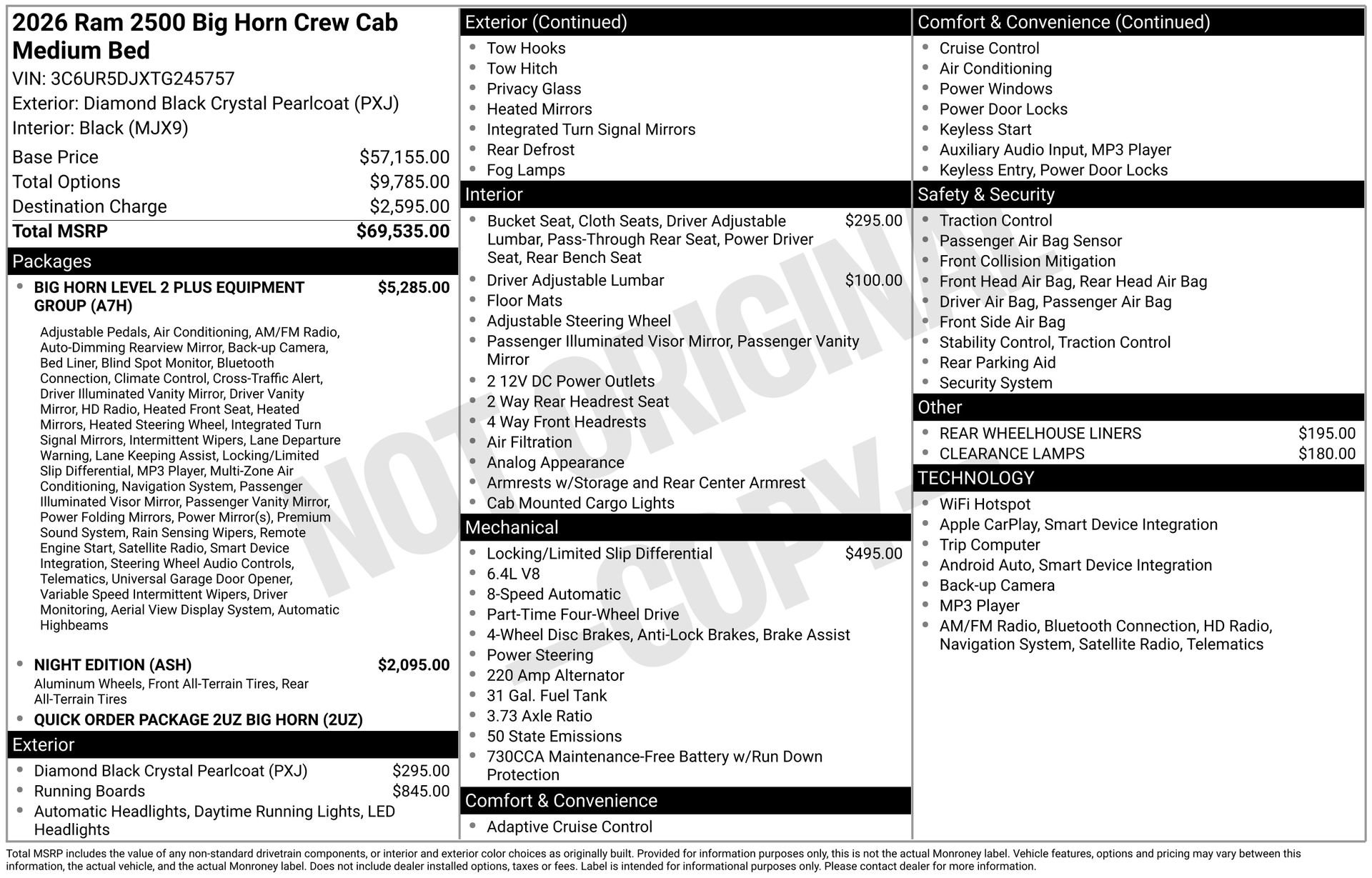 New 2026 RAM 2500 Big Horn image 3