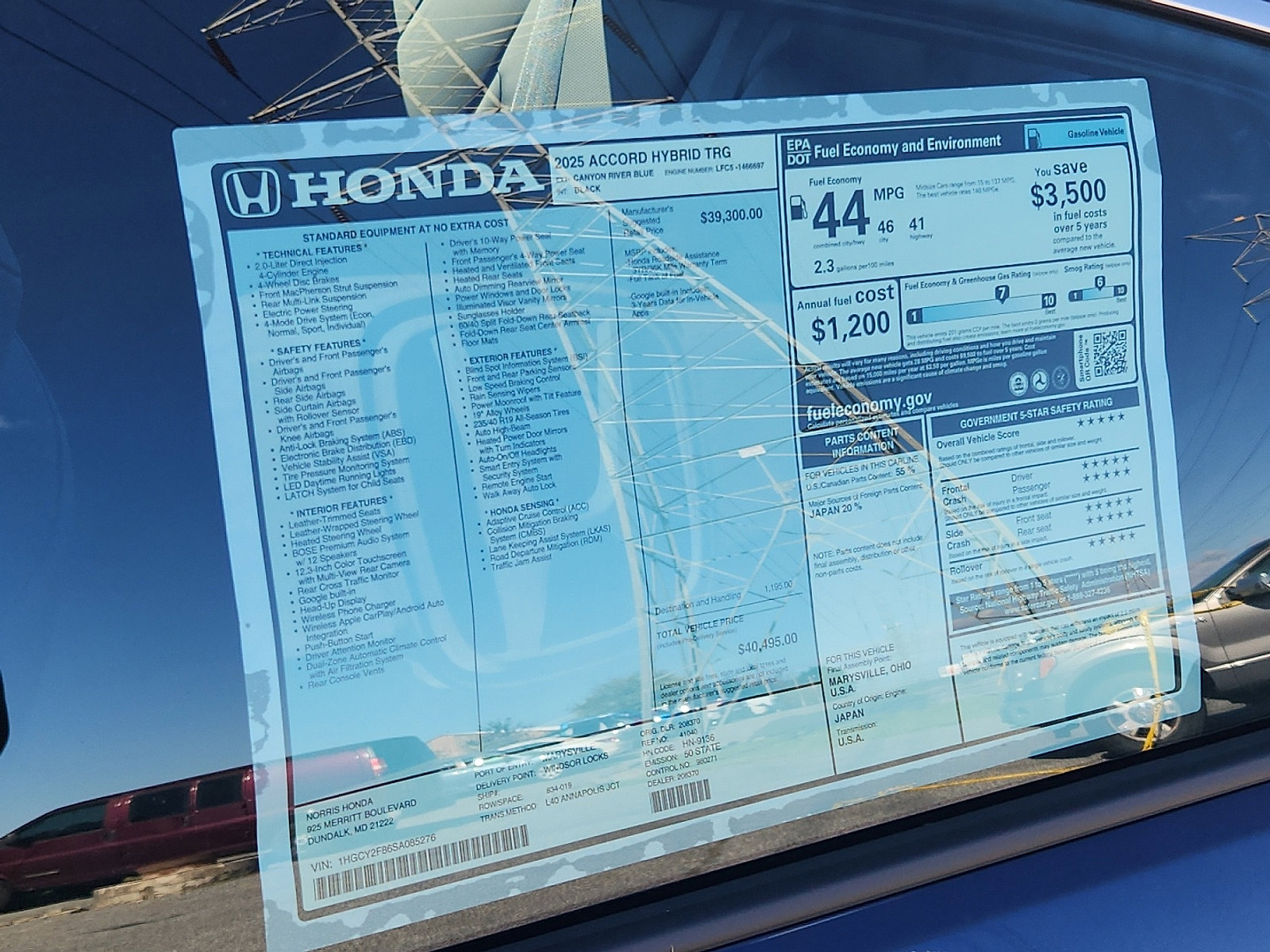 New 2025 Honda Accord Touring image 19