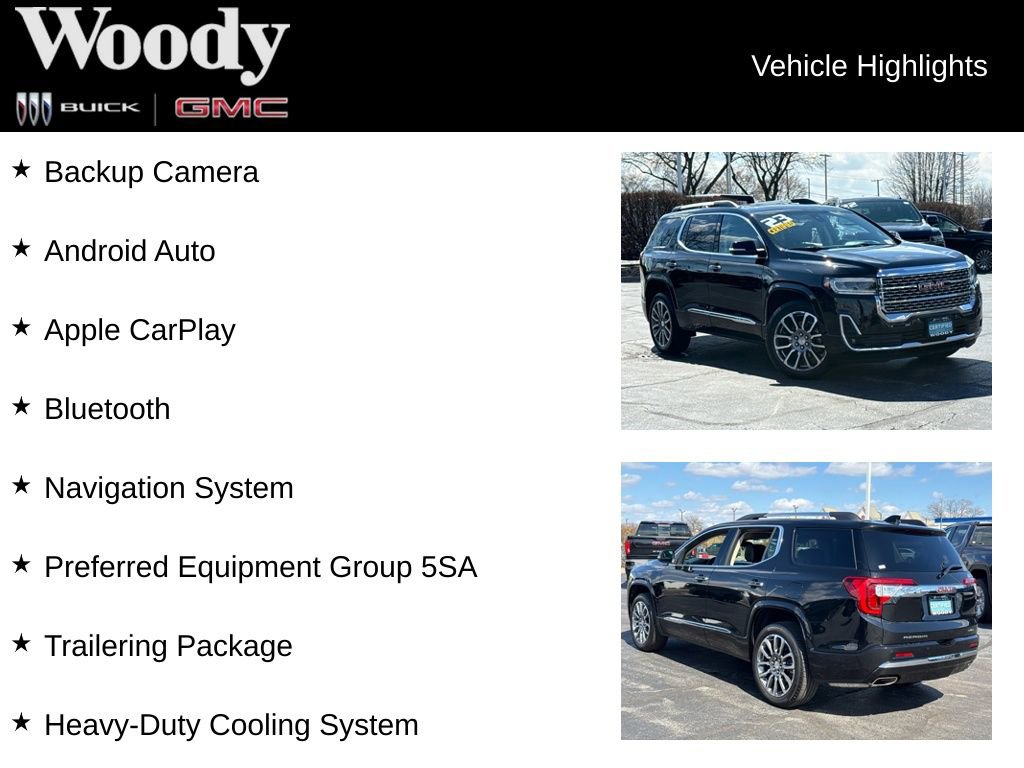 Certified 2023 GMC Acadia Denali w/ Trailering Package image 3