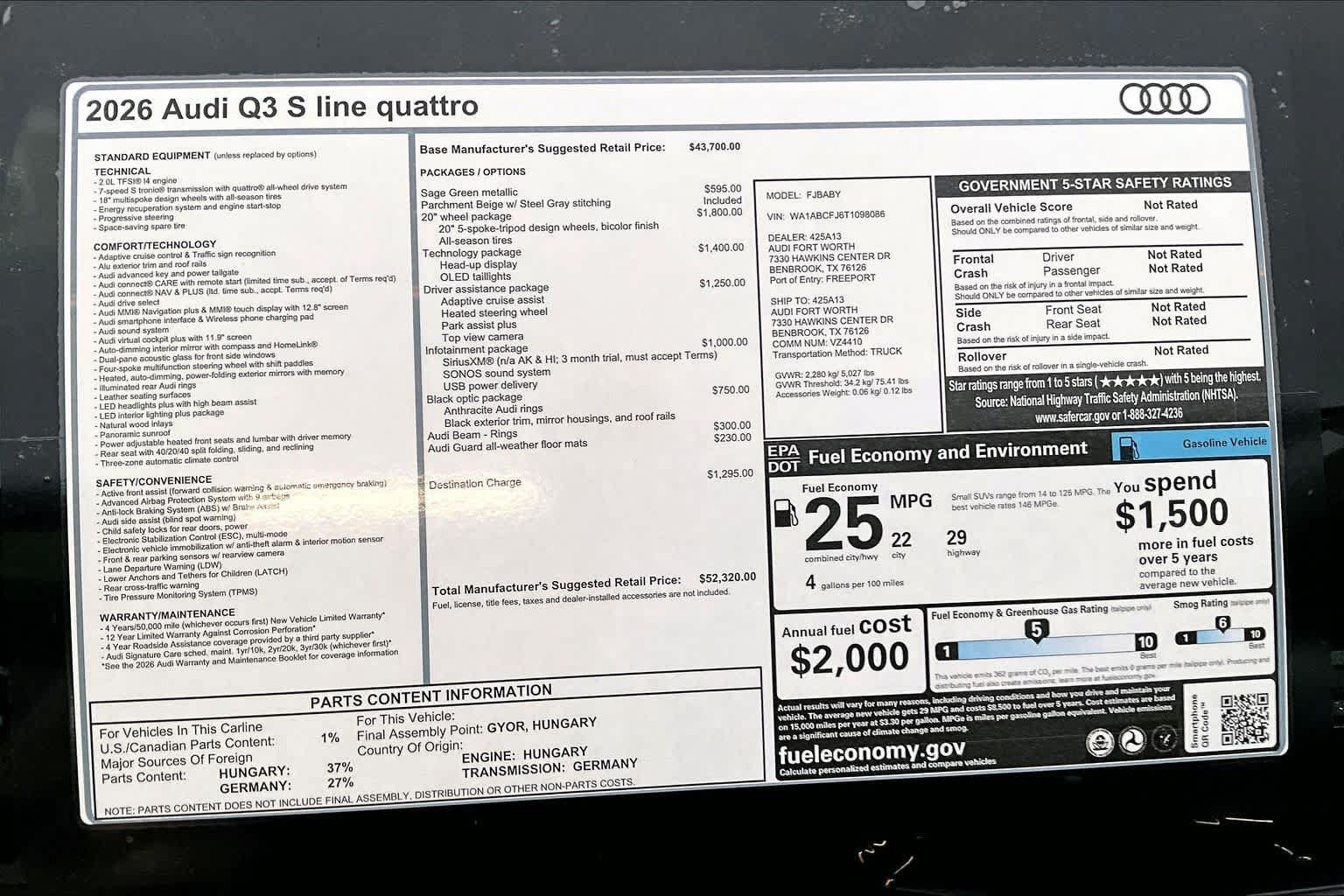 New 2026 Audi Q3 quattro 2.0T AWD/4WD image 18