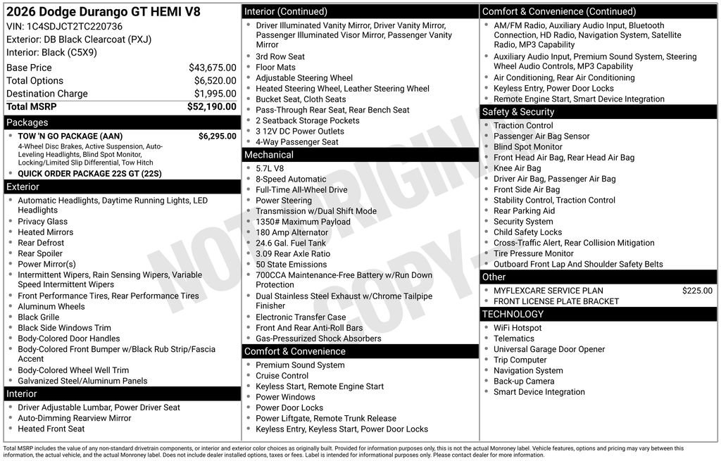 New 2026 Dodge Durango GT w/ Tow 'N Go Package AWD/4WD image 32
