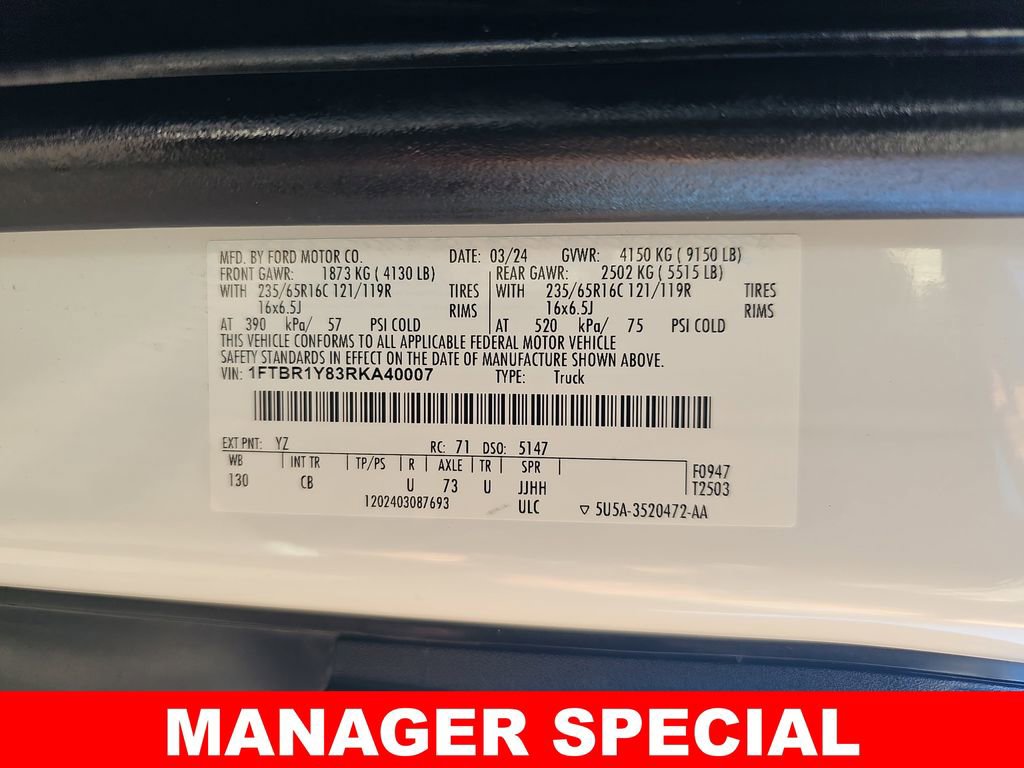 Used 2024 Ford Transit 250 Low Roof w/ Exterior Upgrade Package image 41