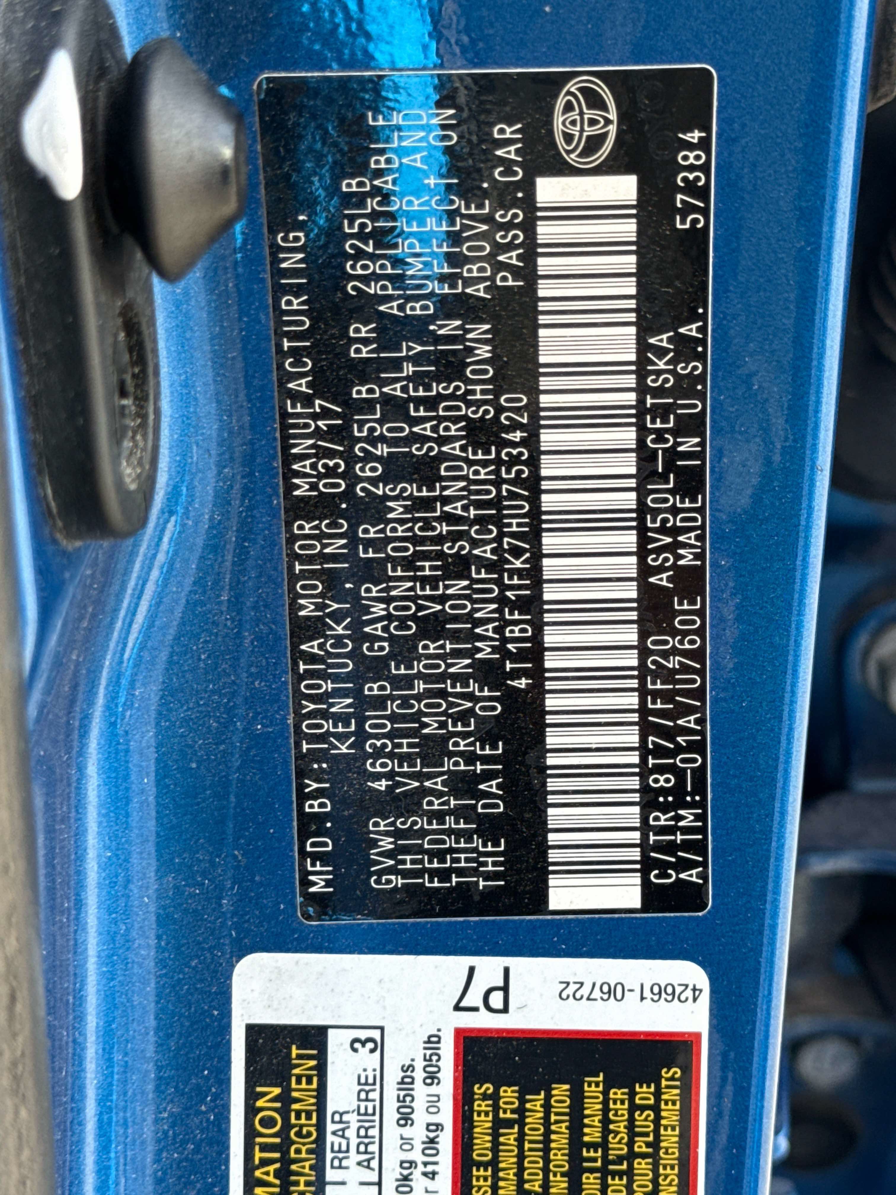 Used 2017 Toyota Camry SE w/ Protection Package (Q2) FWD image 28