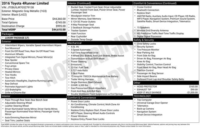 Used 2016 Toyota 4Runner Limited image 17