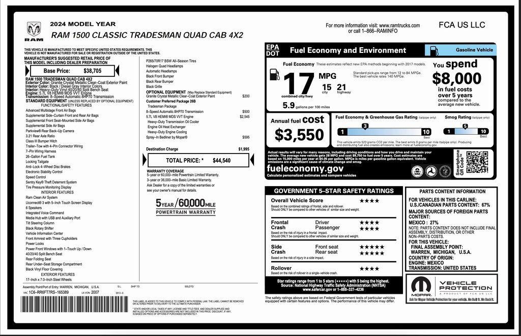 Used 2024 RAM 1500 Tradesman image 2