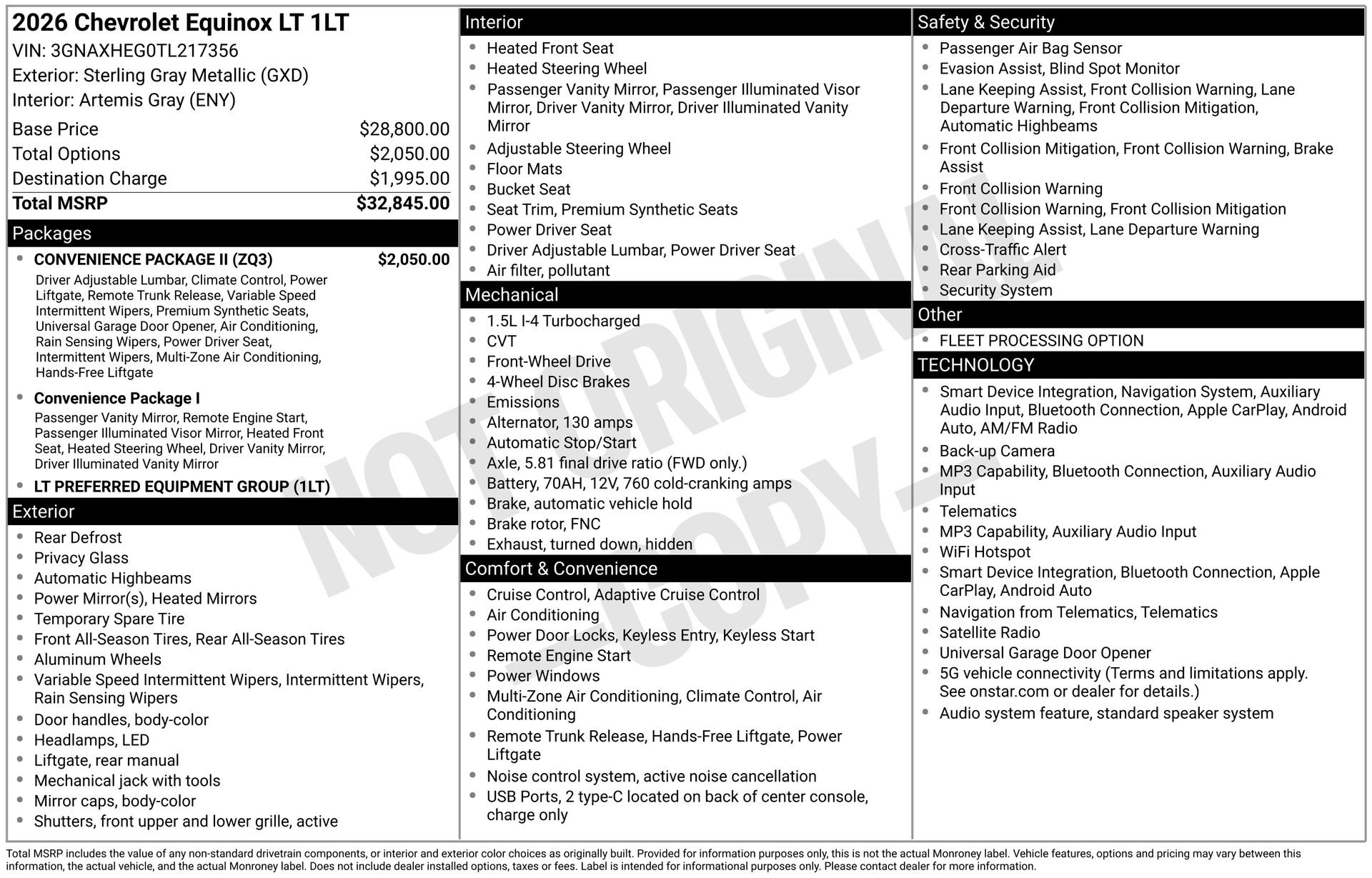 Used 2026 Chevrolet Equinox LT w/ Convenience Package II FWD image 35