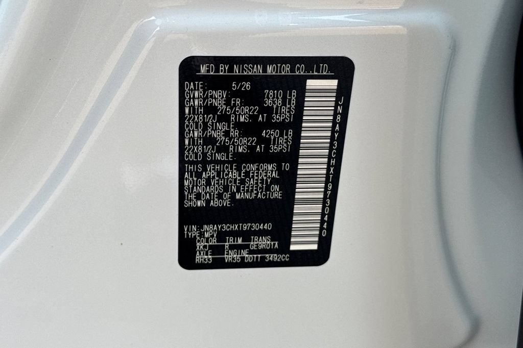 New 2026 Nissan Armada Platinum Reserve AWD/4WD image 30