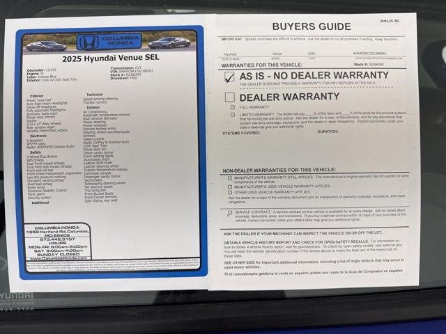 Used 2025 Hyundai Venue SEL image 37