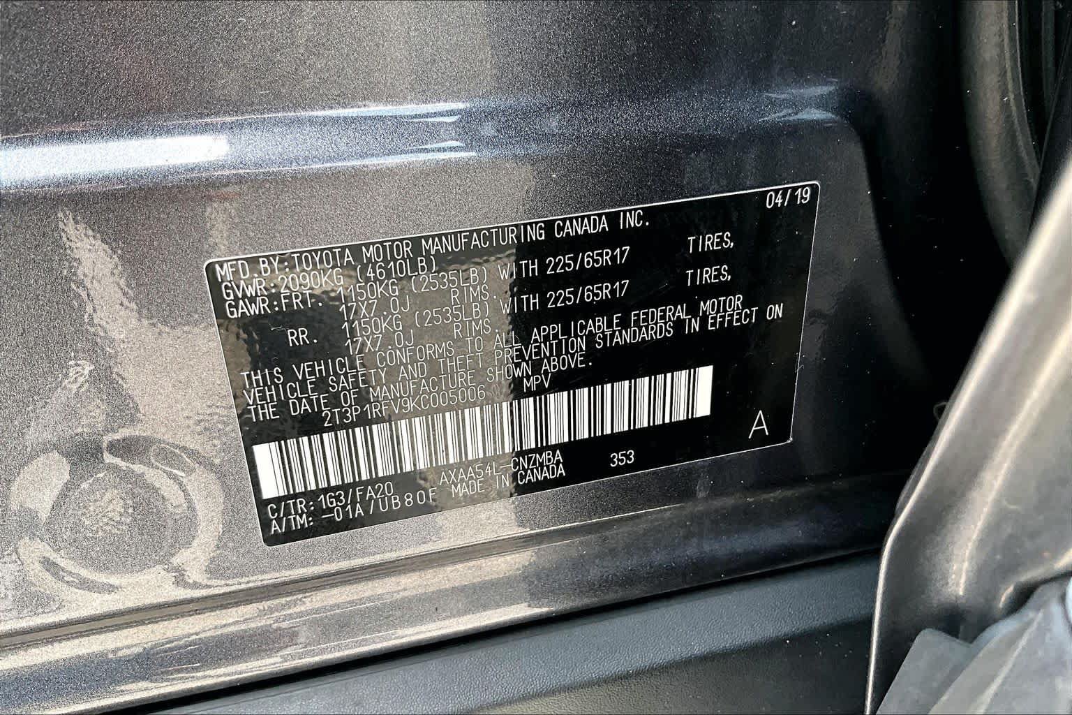 Used 2019 Toyota RAV4 XLE w/ Convenience Package AWD/4WD image 37