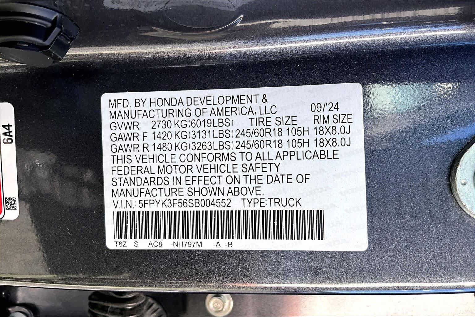 Certified 2025 Honda Ridgeline RTL image 35