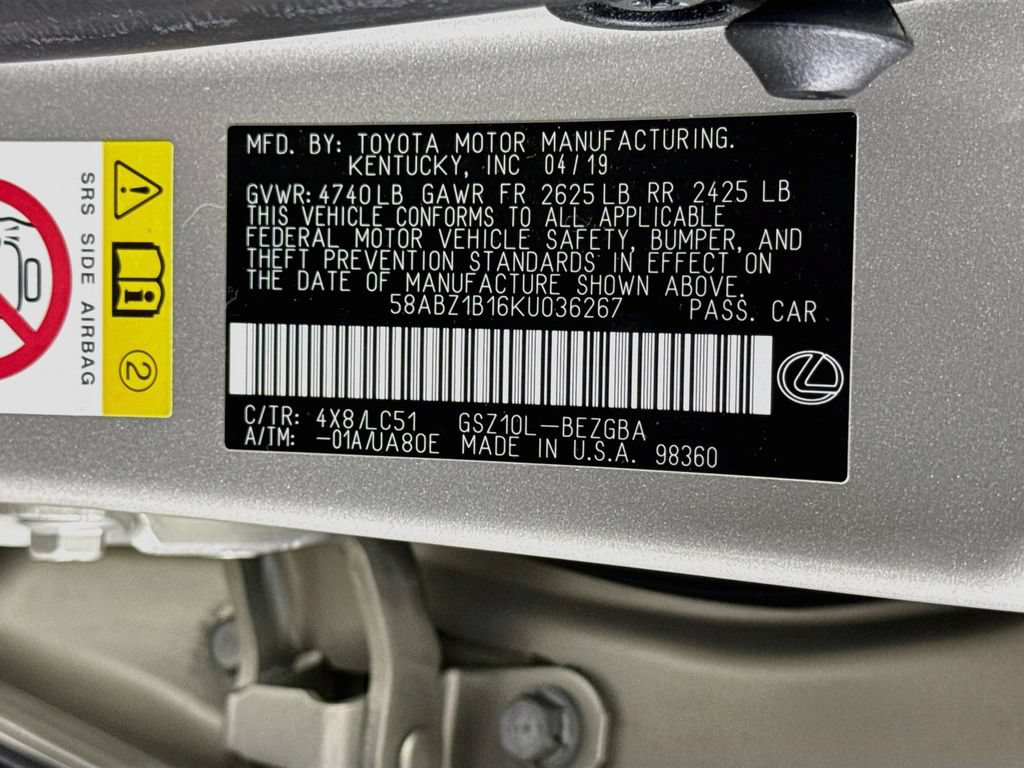 Used 2019 Lexus ES 350 Ultra Luxury w/ Accessory Package 2 FWD image 32