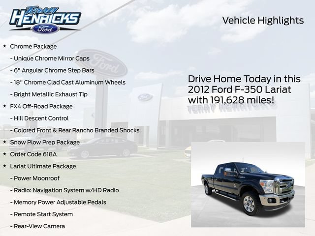 Used 2012 Ford F350 Lariat w/ Lariat Ultimate Pkg AWD/4WD image 4