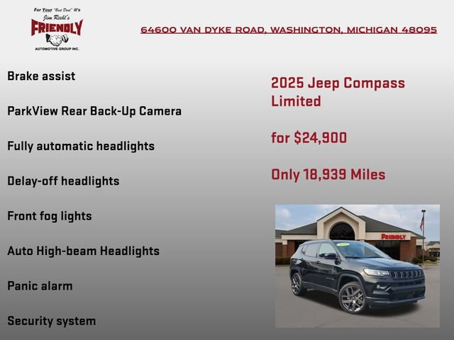 Used 2025 Jeep Compass Limited w/ Sun & Sound Group AWD/4WD image 30