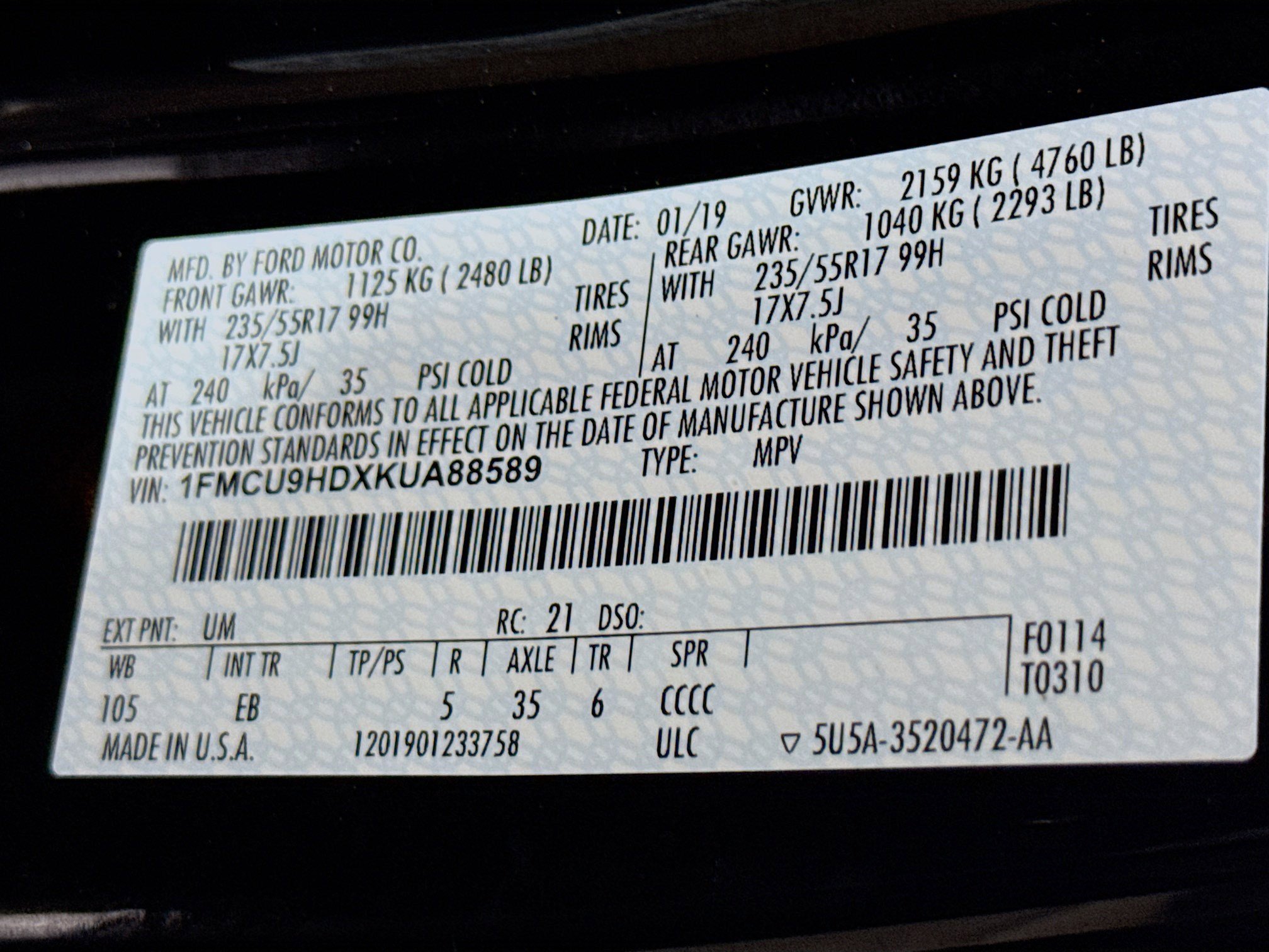 Used 2019 Ford Escape SEL image 40