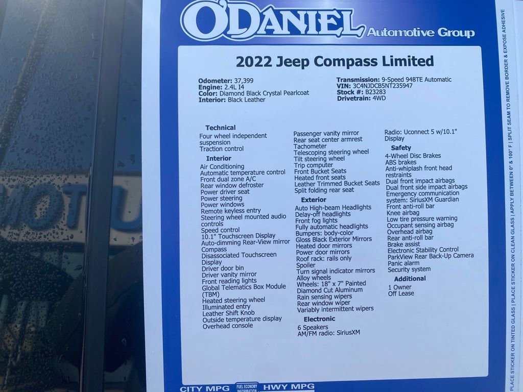 Used 2022 Jeep Compass Limited image 35