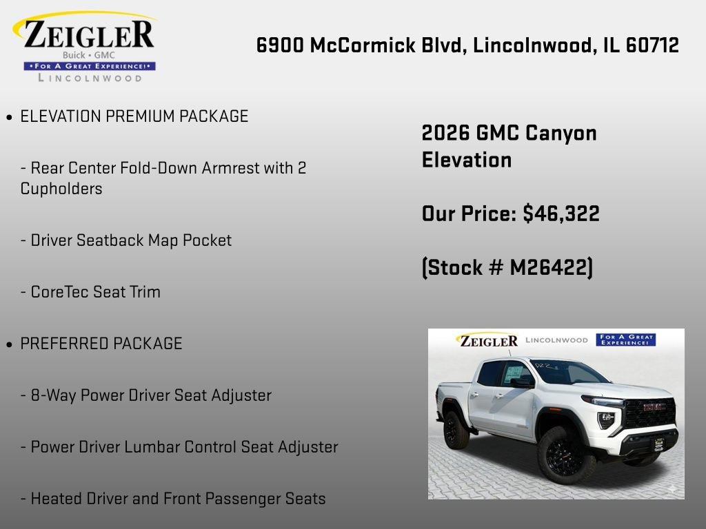 New 2026 GMC Canyon Elevation w/ Convenience Package AWD/4WD image 18