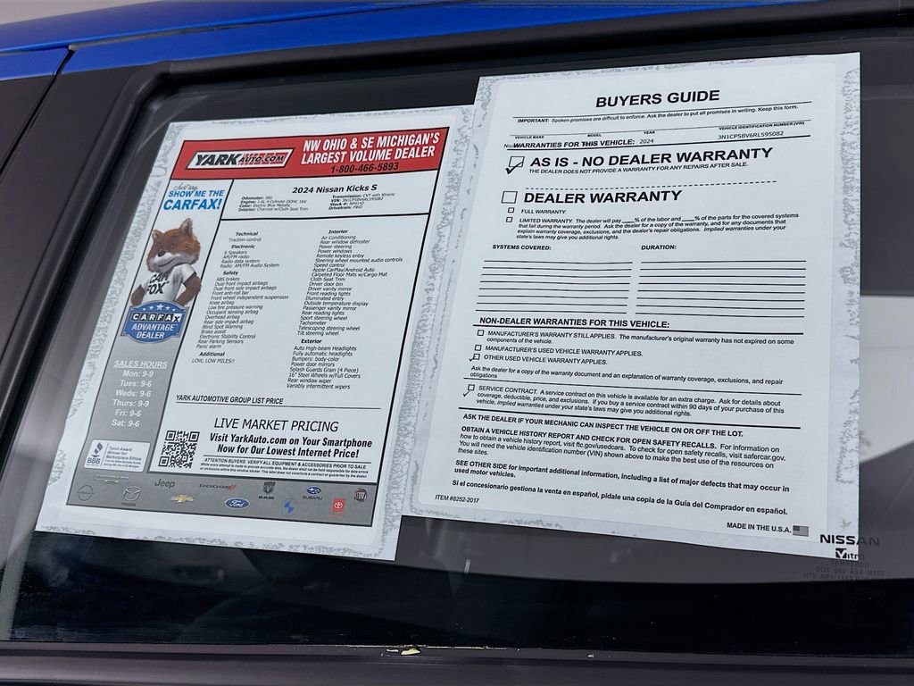 Certified 2024 Nissan Kicks S image 14