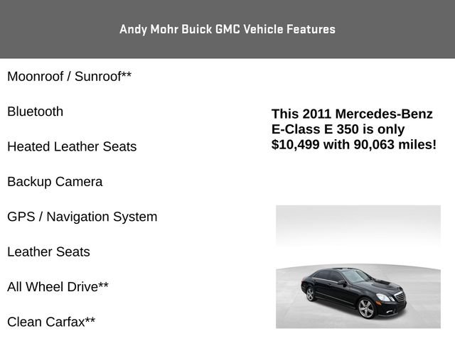 Used 2011 Mercedes-Benz E 350 4MATIC Sedan image 4