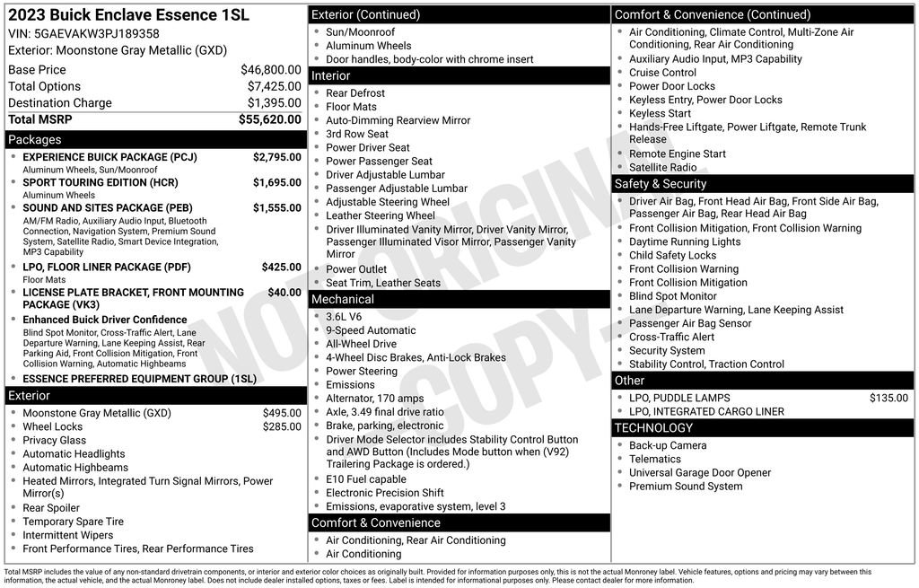 Certified 2023 Buick Enclave Essence w/ Experience Buick Package image 5