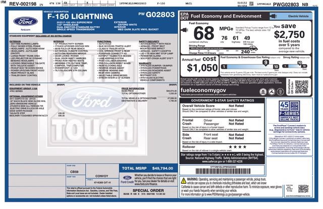 Used 2023 Ford F150 Lightning Pro AWD/4WD image 5