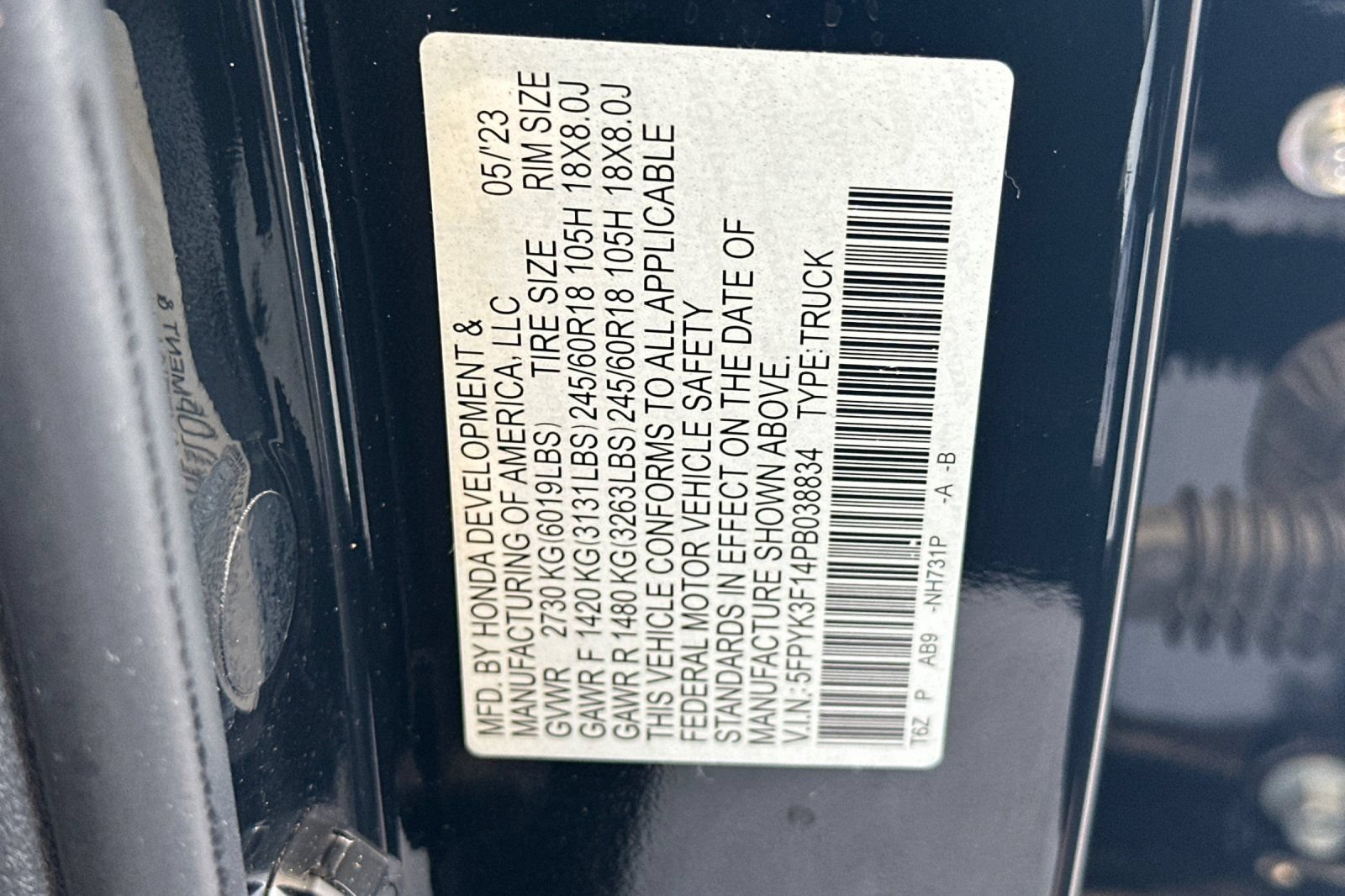 Certified 2023 Honda Ridgeline Sport image 28