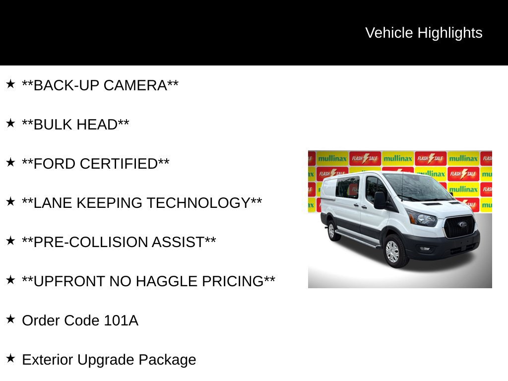 Certified 2025 Ford Transit 250 Low Roof w/ Exterior Upgrade Package RWD image 13